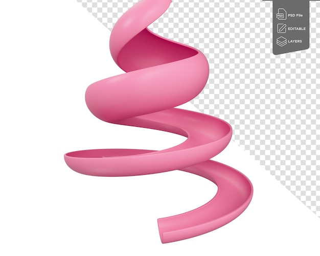 3d Spiral design resembling Human Digestive System Or Intestinal Tract Mockup 3D Illustration