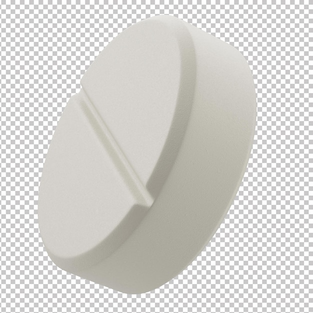 PSD 3d split round pill with transparent background