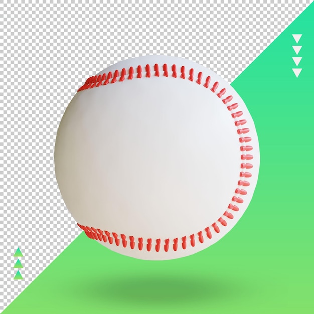 3d sport bal honkbal rendering vooraanzicht
