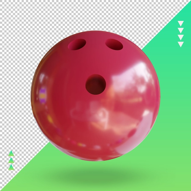 PSD 3d sport ball bowling ball rendering front view