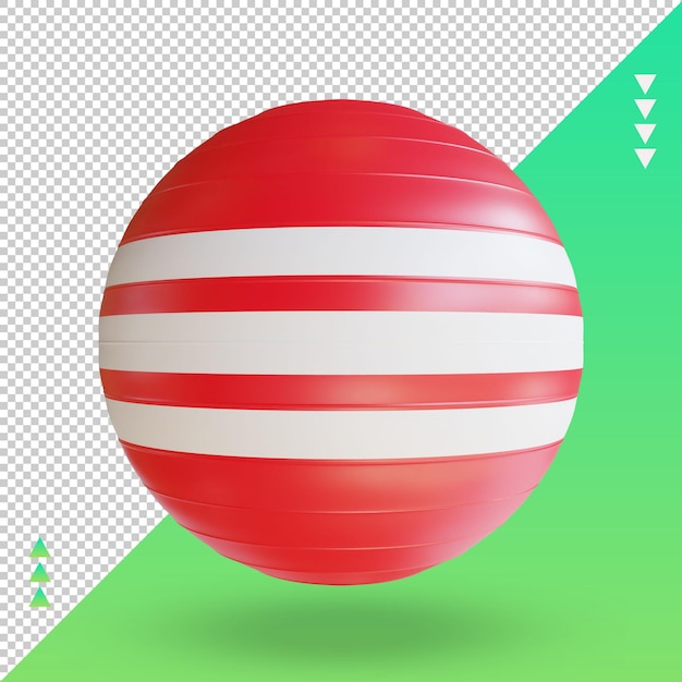 PSD 3d sport ball croquet ball rendering front view