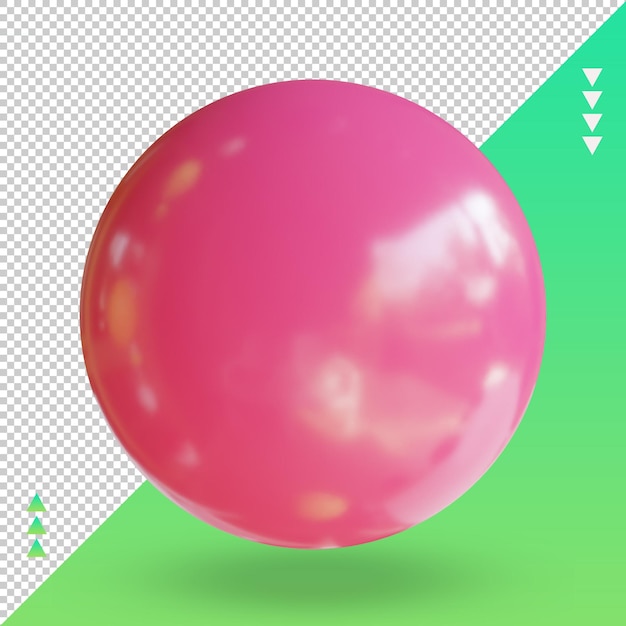 3d sport ball snooker rendering front view