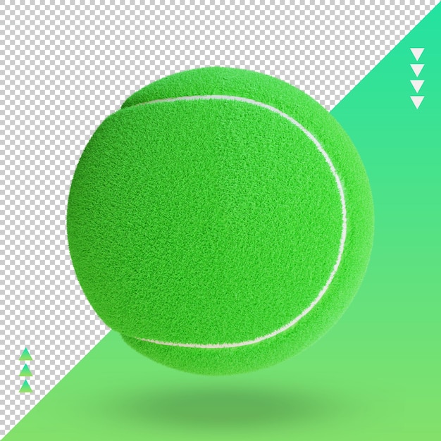 3d sport ball tenis ball rendering front view