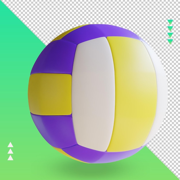 3 d スポーツ ボール バレーボール レンダリング左ビュー