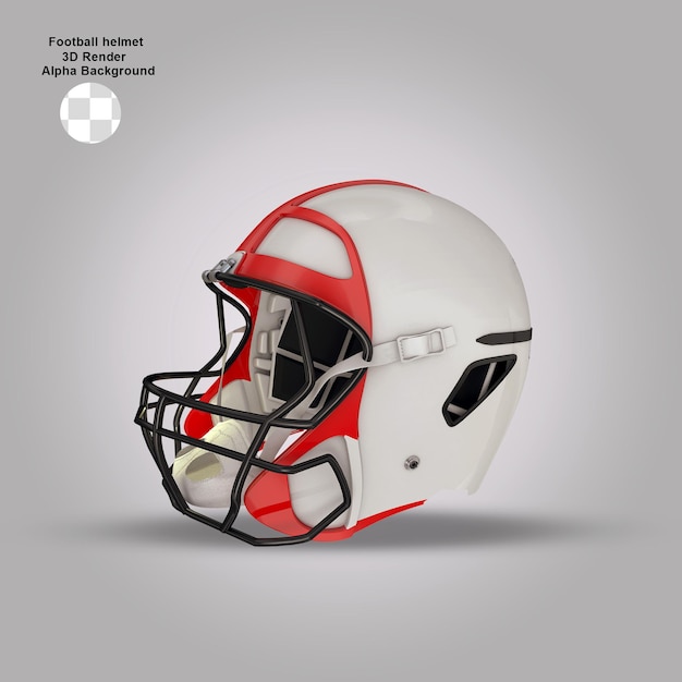 PSD rendering del casco da calcio 3d sport