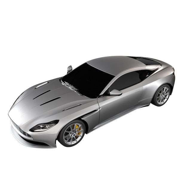 PSD 3d sports car front high side view