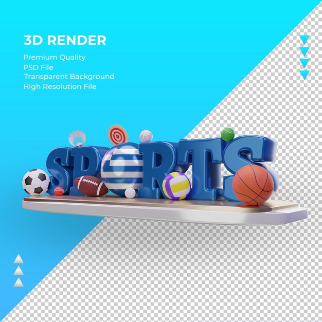 PSD 3 d スポーツの日ギリシャ フラグ レンダリング右ビュー