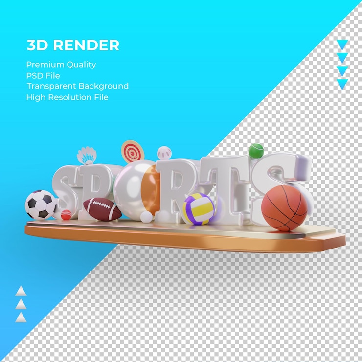PSD 3d sports day ireland flag rendering right view