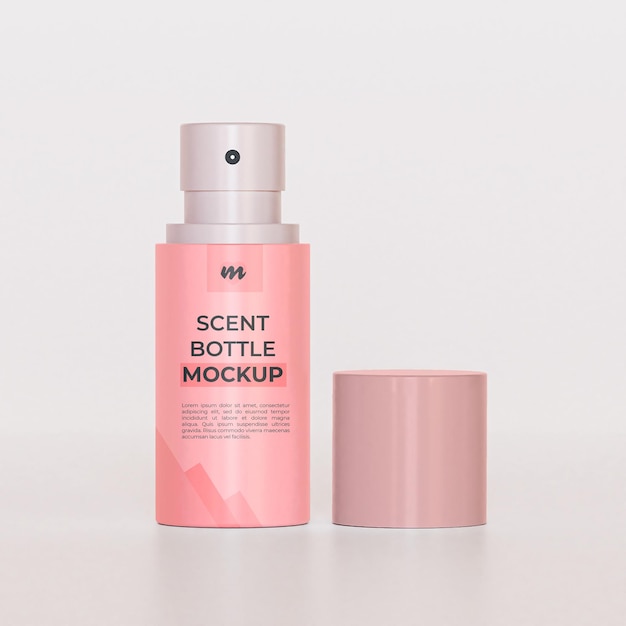 Design mockup di bottiglia spray 3d