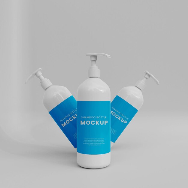 PSD 3d spray bottle mockup