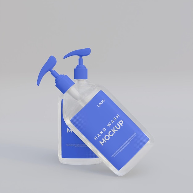 3d spray bottle mockup