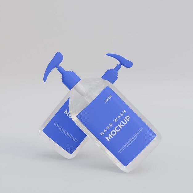 PSD 3d spray bottle mockup