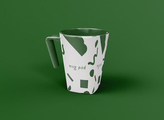 Tazza da caffè quadrata 3d