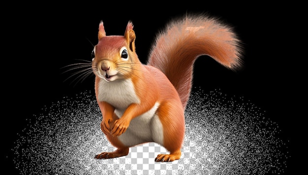 3D Squirrel PNG Transparent