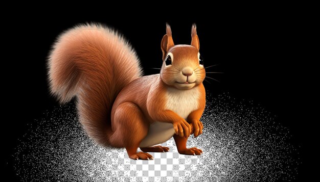 PSD 3d squirrel png transparent