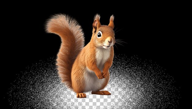 PSD 3d squirrel png transparent