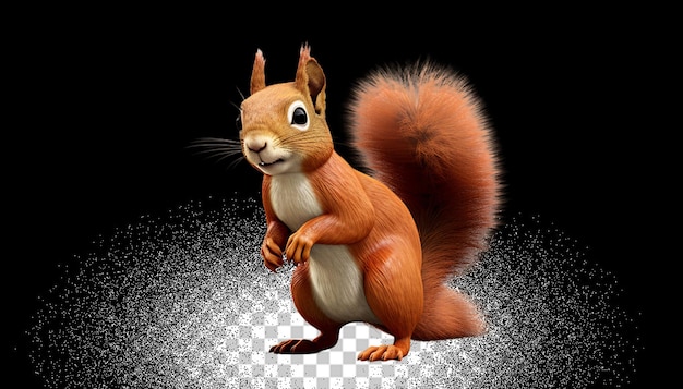 3D Squirrel PNG Transparent