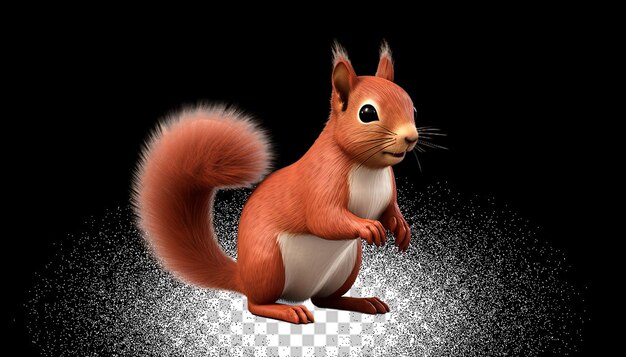 PSD 3d squirrel png transparent