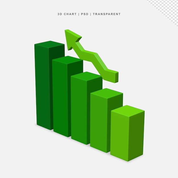 PSD 3d-staafdiagram transparant