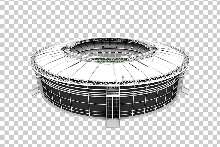 PSD 3d stadium concept isolated on transparent background
