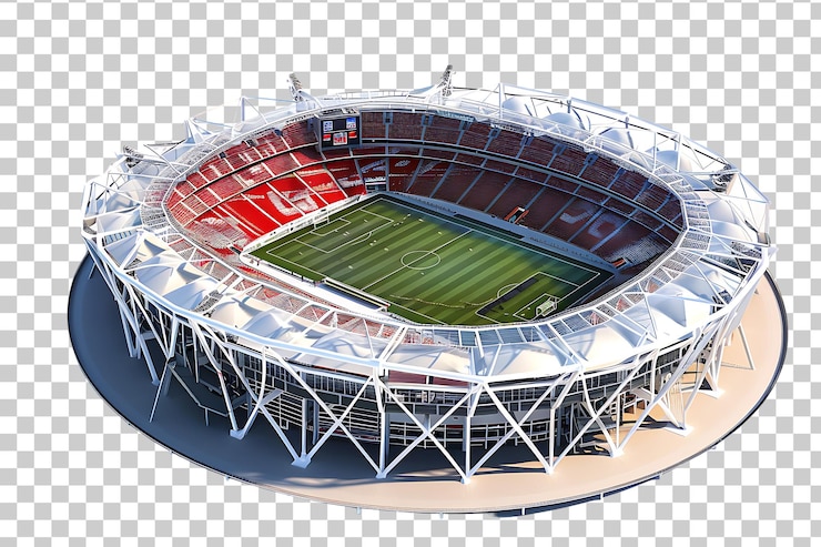 PSD 3d stadium concept isolated on transparent background