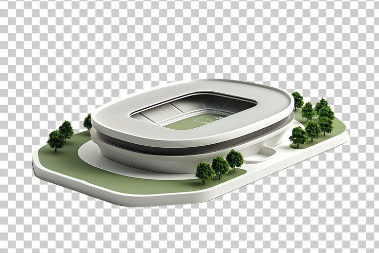 PSD 3d-концепция стадиона изолирована на прозрачном фоне