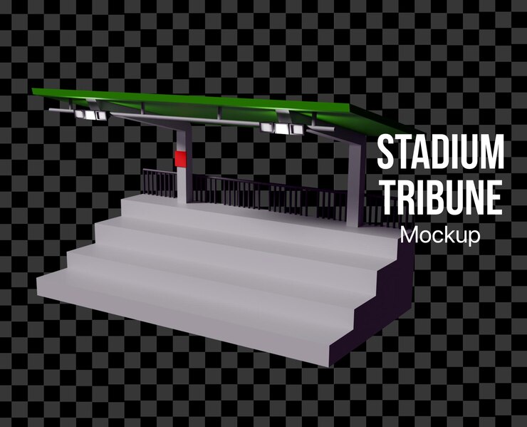 PSD 3d 体育场场景模型