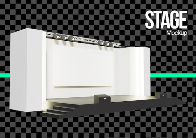 3D stage for event or music concert mockup