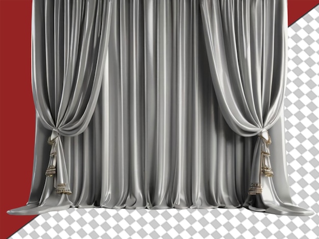 3d stage light curtains op doorzichtige achtergrond