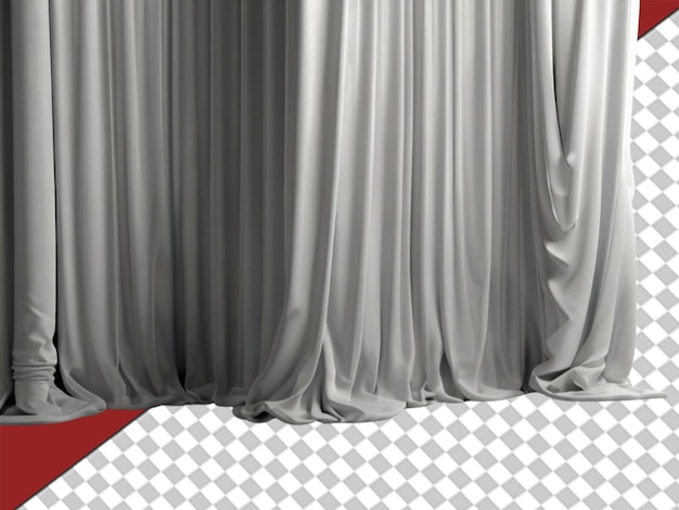 PSD 3d stage light curtains on transparent background