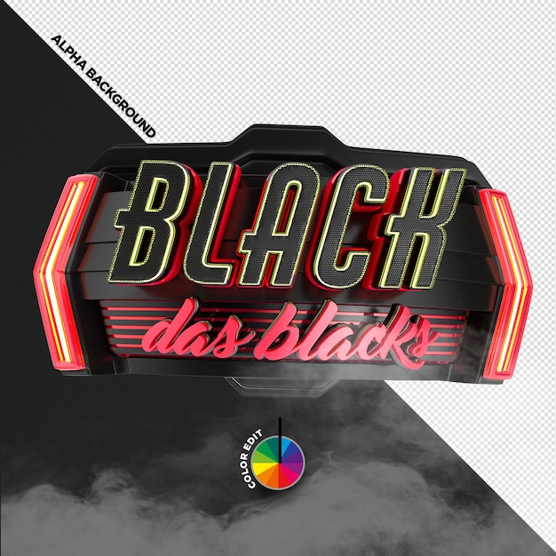 ブラックフライデー作曲ブラック11月商品プロモーション用3dスタンプ