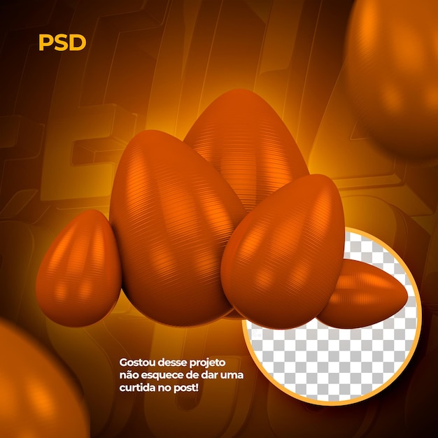 PSD francobolli 3d per la progettazione di pasqua