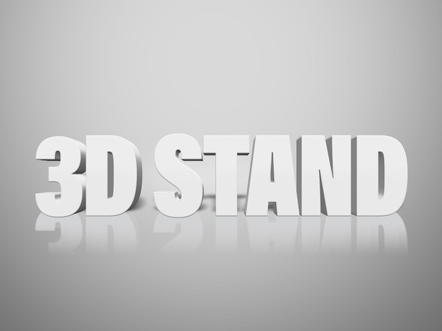 PSD 3d stand text effect