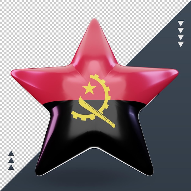 3d star angola flag rendering front view