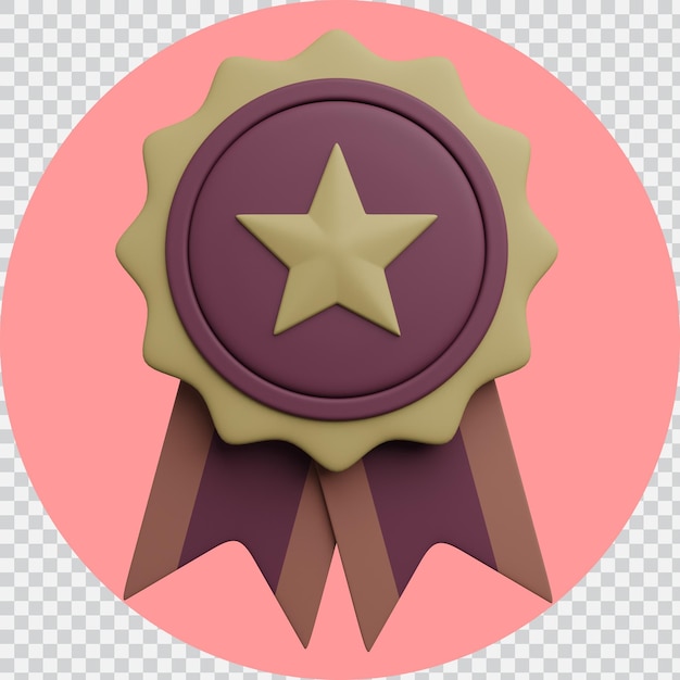 PSD 3d star badge