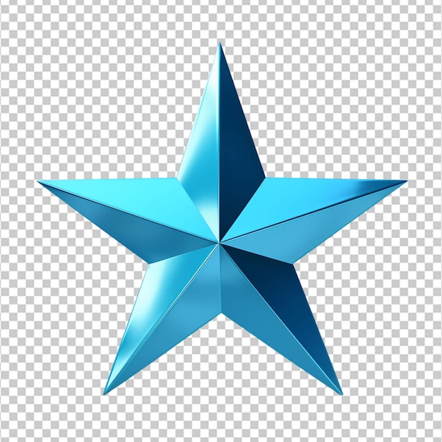 PSD 3d star clipart on white background