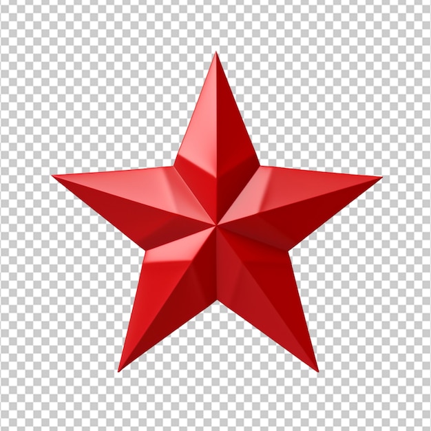 PSD 3d star clipart on white background