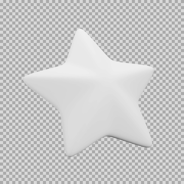 3d star dynamic clay icon