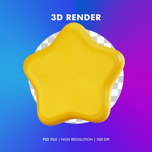 3d star illustration isolated