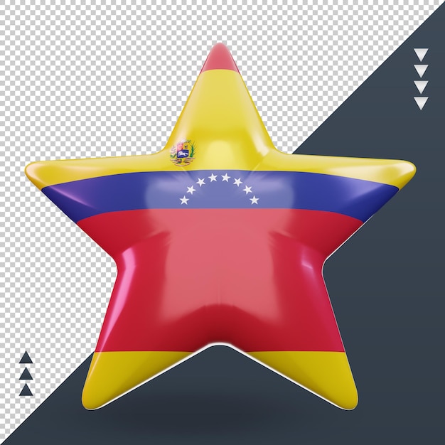 3d star venezuela flag rendering front view