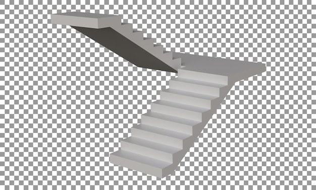 3d steps staircase rendering construction concept civil engineering design element