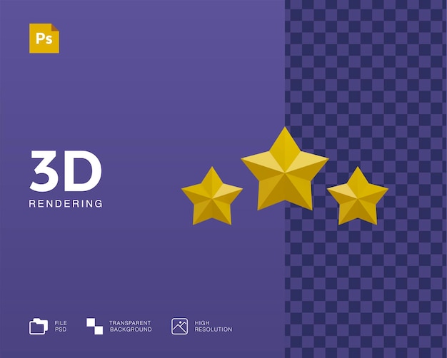 PSD 3d ster illustratie