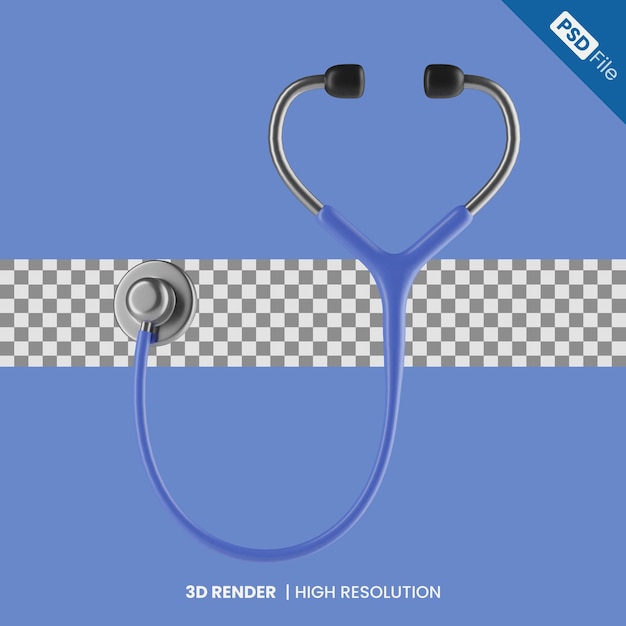 PSD 3d stethoscope illustration