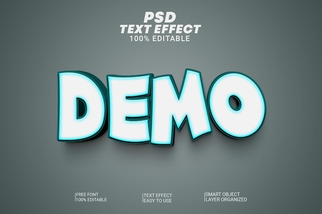 3d-stijl demo bewerkbaar teksteffect