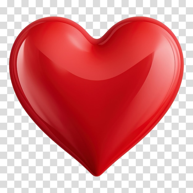 3d-stijl hart geïsoleerd op transparante achtergrond PNG PSD