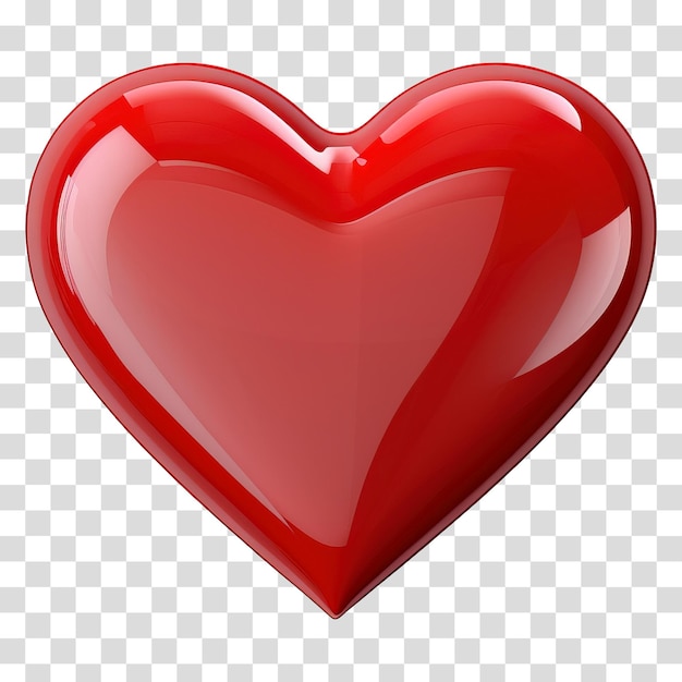 3d-stijl hart geïsoleerd op transparante achtergrond PNG PSD