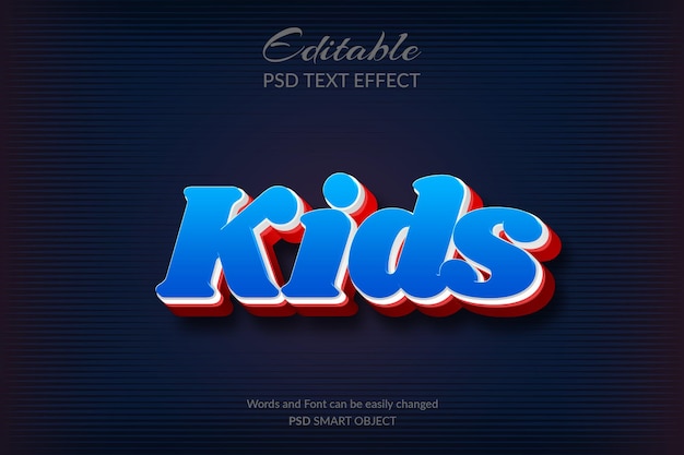 3D-stijl Kids teksteffect