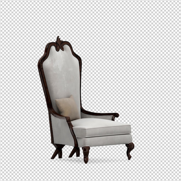 3d stoel geïsoleerde rendering