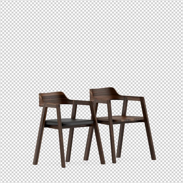 3d stoel geïsoleerde rendering