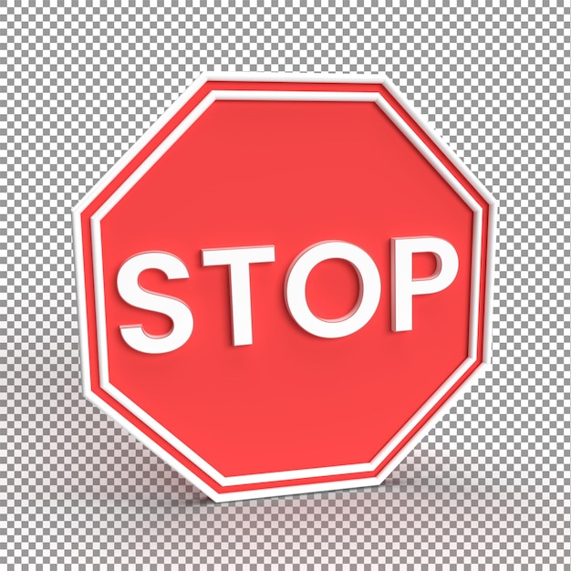 PSD 3d stopbord rendering, no enter traffic-symbool, toegang beperkt